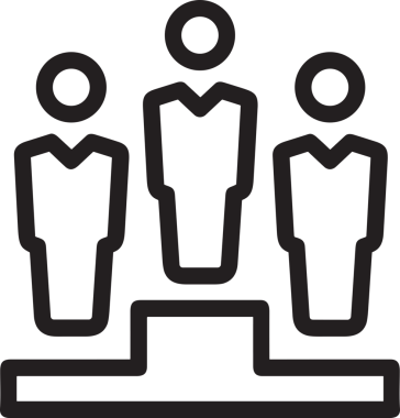 Kazanan Siyah ve Beyaz Logo Simgesi Markalaşma ve Tasarım için PNG Biçiminde