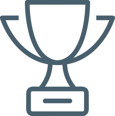 Kazanan Siyah ve Beyaz Logo Simgesi Markalaşma ve Tasarım için PNG Biçiminde