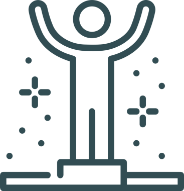 Kazanan Siyah ve Beyaz Logo Simgesi Markalaşma ve Tasarım için PNG Biçiminde