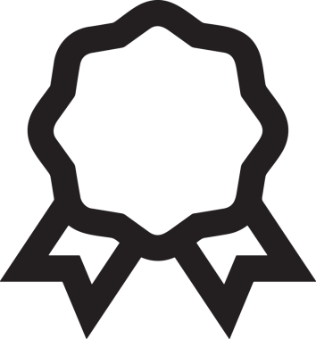 Kazanan Siyah ve Beyaz Logo Simgesi Markalaşma ve Tasarım için PNG Biçiminde