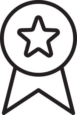 Kazanan Siyah ve Beyaz Logo Simgesi Markalaşma ve Tasarım için PNG Biçiminde