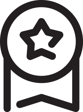 Kazanan Siyah ve Beyaz Logo Simgesi Markalaşma ve Tasarım için PNG Biçiminde