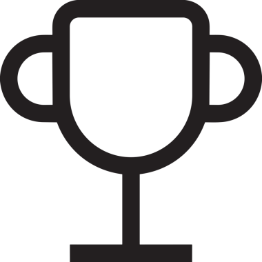 Kazanan Siyah ve Beyaz Logo Simgesi Markalaşma ve Tasarım için PNG Biçiminde