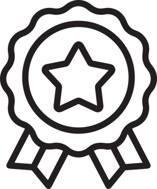 Kazanan Siyah ve Beyaz Logo Simgesi Markalaşma ve Tasarım için PNG Biçiminde