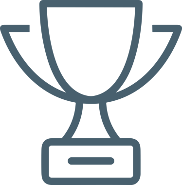 Kazanan Siyah ve Beyaz Logo Simgesi Markalaşma ve Tasarım için PNG Biçiminde