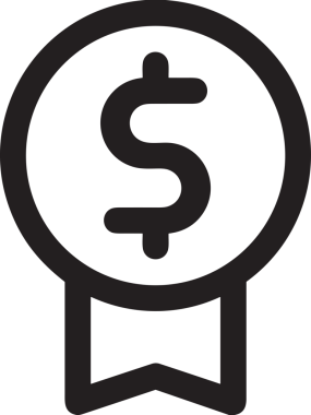 Kazanan Siyah ve Beyaz Logo Simgesi Markalaşma ve Tasarım için PNG Biçiminde