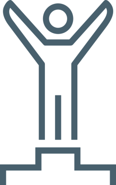 Kazanan Siyah ve Beyaz Logo Simgesi Markalaşma ve Tasarım için PNG Biçiminde