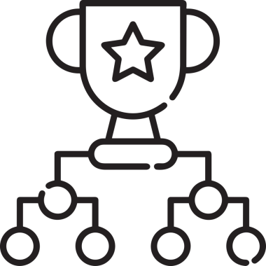 Kazanan Siyah ve Beyaz Logo Simgesi Markalaşma ve Tasarım için PNG Biçiminde