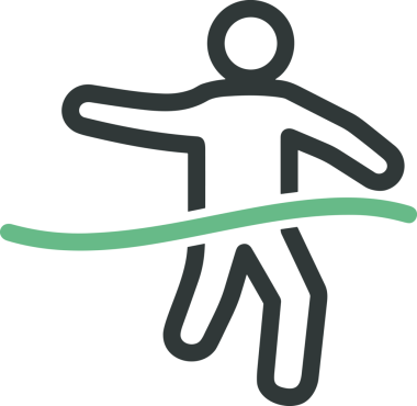 Kazanan Siyah ve Beyaz Logo Simgesi Markalaşma ve Tasarım için PNG Biçiminde