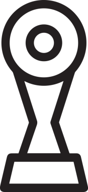 Kazanan Siyah ve Beyaz Logo Simgesi Markalaşma ve Tasarım için PNG Biçiminde