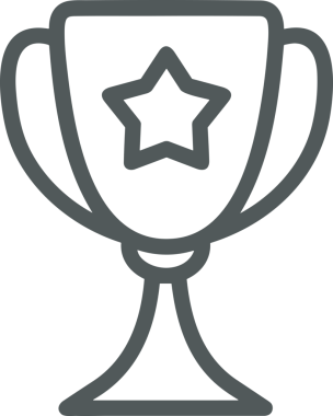 Kazanan Siyah ve Beyaz Logo Simgesi Markalaşma ve Tasarım için PNG Biçiminde