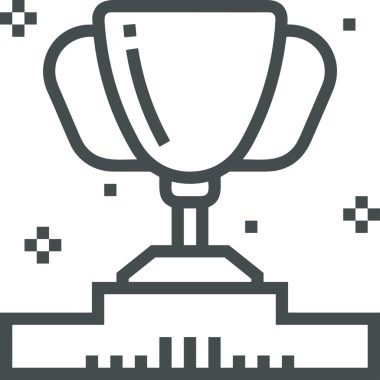 Kazanan Siyah ve Beyaz Logo Simgesi Markalaşma ve Tasarım için PNG Biçiminde