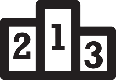 Kazanan Siyah ve Beyaz Logo Simgesi Markalaşma ve Tasarım için PNG Biçiminde