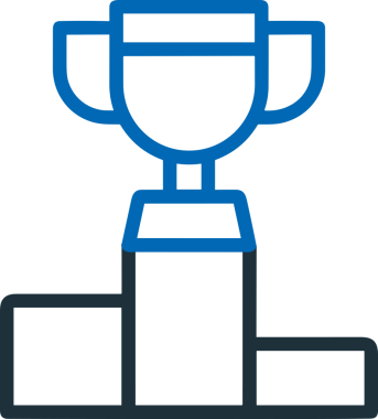 Kazanan Siyah ve Beyaz Logo Simgesi Markalaşma ve Tasarım için PNG Biçiminde