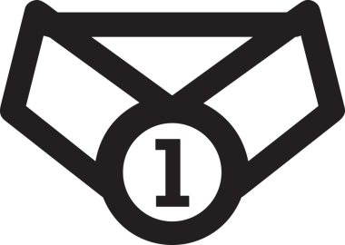 Kazanan Siyah ve Beyaz Logo Simgesi Markalaşma ve Tasarım için PNG Biçiminde