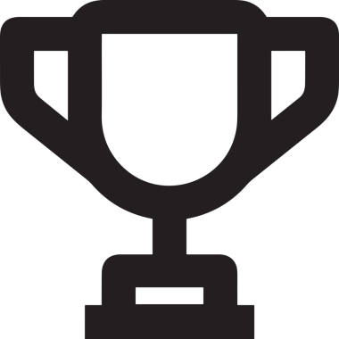 Kazanan Siyah ve Beyaz Logo Simgesi Markalaşma ve Tasarım için PNG Biçiminde