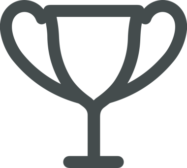 Kazanan Siyah ve Beyaz Logo Simgesi Markalaşma ve Tasarım için PNG Biçiminde