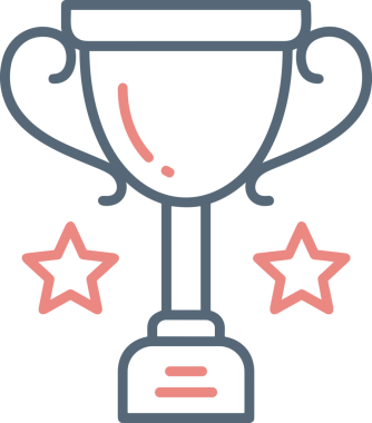 Kazanan Siyah ve Beyaz Logo Simgesi Markalaşma ve Tasarım için PNG Biçiminde