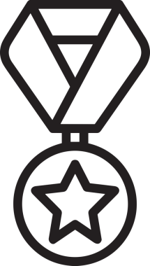 Kazanan Siyah ve Beyaz Logo Simgesi Markalaşma ve Tasarım için PNG Biçiminde