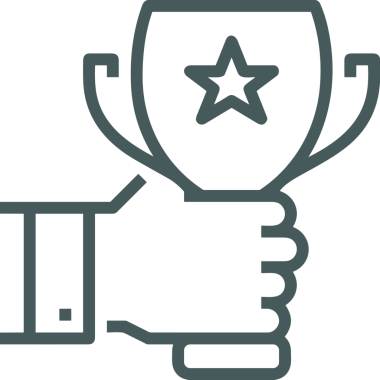 Kazanan Siyah ve Beyaz Logo Simgesi Markalaşma ve Tasarım için PNG Biçiminde