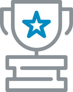 Kazanan Siyah ve Beyaz Logo Simgesi Markalaşma ve Tasarım için PNG Biçiminde