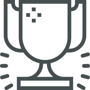 Kazanan Siyah ve Beyaz Logo Simgesi Markalaşma ve Tasarım için PNG Biçiminde