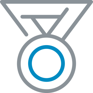 Kazanan Siyah ve Beyaz Logo Simgesi Markalaşma ve Tasarım için PNG Biçiminde