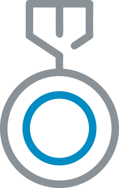 Kazanan Siyah ve Beyaz Logo Simgesi Markalaşma ve Tasarım için PNG Biçiminde