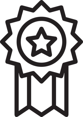 Kazanan Siyah ve Beyaz Logo Simgesi Markalaşma ve Tasarım için PNG Biçiminde