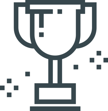 Kazanan Siyah ve Beyaz Logo Simgesi Markalaşma ve Tasarım için PNG Biçiminde