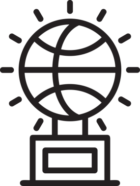 Kazanan Siyah ve Beyaz Logo Simgesi Markalaşma ve Tasarım için PNG Biçiminde