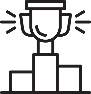 Kazanan Siyah ve Beyaz Logo Simgesi Markalaşma ve Tasarım için PNG Biçiminde