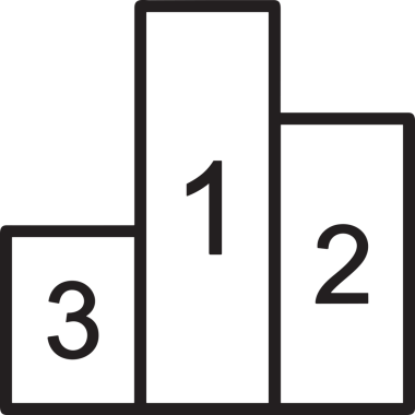 Kazanan Siyah ve Beyaz Logo Simgesi Markalaşma ve Tasarım için PNG Biçiminde