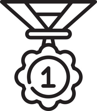 Kazanan Siyah ve Beyaz Logo Simgesi Markalaşma ve Tasarım için PNG Biçiminde