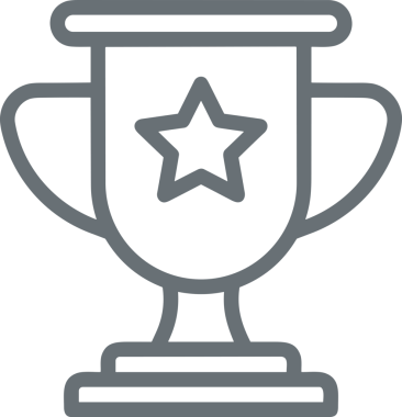 Kazanan Siyah ve Beyaz Logo Simgesi Markalaşma ve Tasarım için PNG Biçiminde