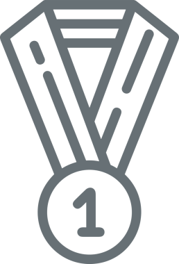 Kazanan Siyah ve Beyaz Logo Simgesi Markalaşma ve Tasarım için PNG Biçiminde