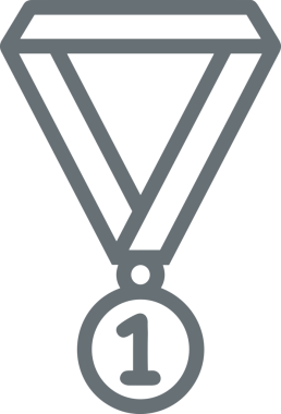 Kazanan Siyah ve Beyaz Logo Simgesi Markalaşma ve Tasarım için PNG Biçiminde