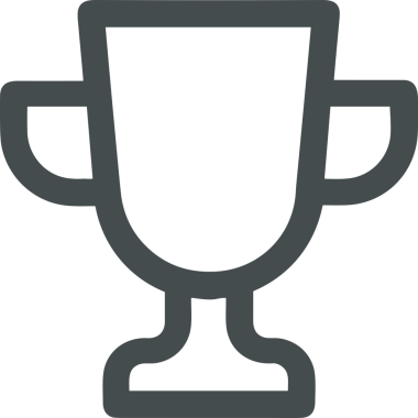 Kazanan Siyah ve Beyaz Logo Simgesi Markalaşma ve Tasarım için PNG Biçiminde