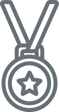 Kazanan Siyah ve Beyaz Logo Simgesi Markalaşma ve Tasarım için PNG Biçiminde