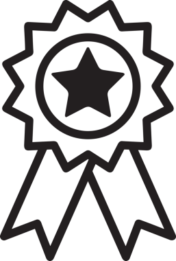 Kazanan Siyah ve Beyaz Logo Simgesi Markalaşma ve Tasarım için PNG Biçiminde