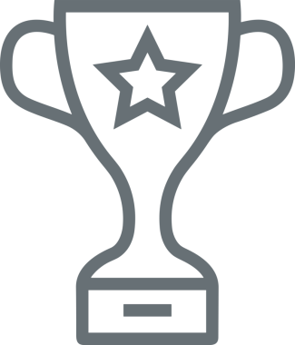 Kazanan Siyah ve Beyaz Logo Simgesi Markalaşma ve Tasarım için PNG Biçiminde