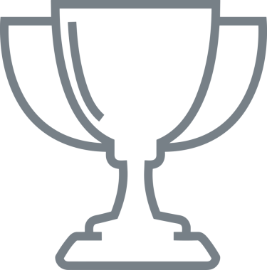 Kazanan Siyah ve Beyaz Logo Simgesi Markalaşma ve Tasarım için PNG Biçiminde