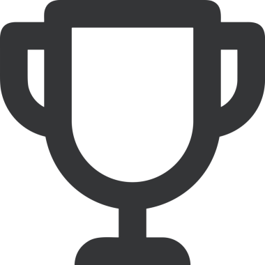 Kazanan Siyah ve Beyaz Logo Simgesi Markalaşma ve Tasarım için PNG Biçiminde