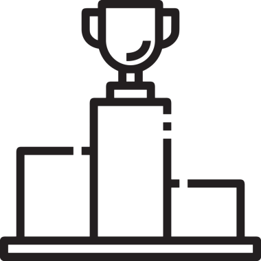 Kazanan Siyah ve Beyaz Logo Simgesi Markalaşma ve Tasarım için PNG Biçiminde