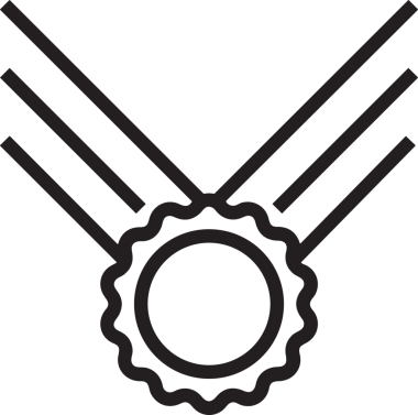 Kazanan Siyah ve Beyaz Logo Simgesi Markalaşma ve Tasarım için PNG Biçiminde