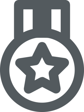 Kazanan Siyah ve Beyaz Logo Simgesi Markalaşma ve Tasarım için PNG Biçiminde