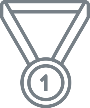 Kazanan Siyah ve Beyaz Logo Simgesi Markalaşma ve Tasarım için PNG Biçiminde