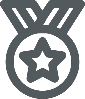 Kazanan Siyah ve Beyaz Logo Simgesi Markalaşma ve Tasarım için PNG Biçiminde