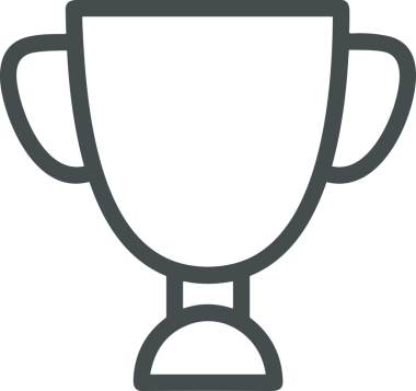 Kazanan Siyah ve Beyaz Logo Simgesi Markalaşma ve Tasarım için PNG Biçiminde