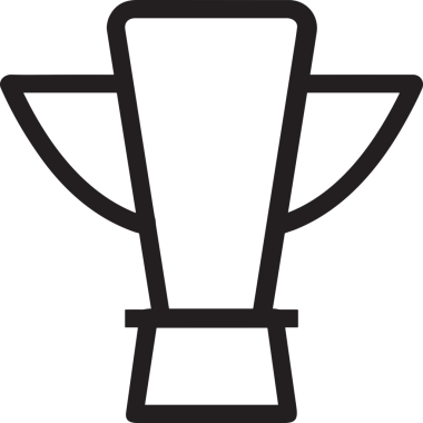 Kazanan Siyah ve Beyaz Logo Simgesi Markalaşma ve Tasarım için PNG Biçiminde